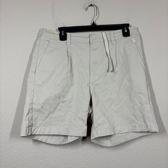 Banks Journal Mens Size 32 Supply Walk Shorts Chino Khaki Cotton Blend Stretch - Picture 1 of 10